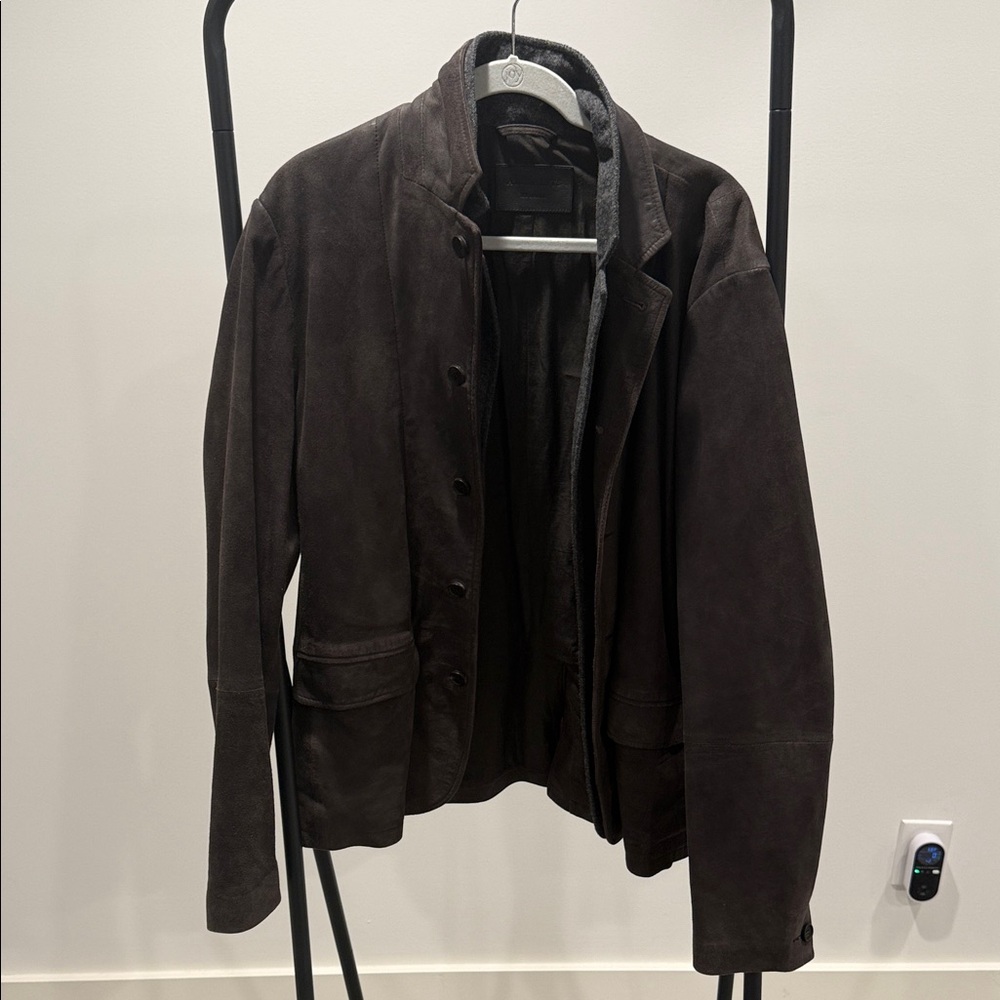 Men's All Saints Brown Suede Jacket